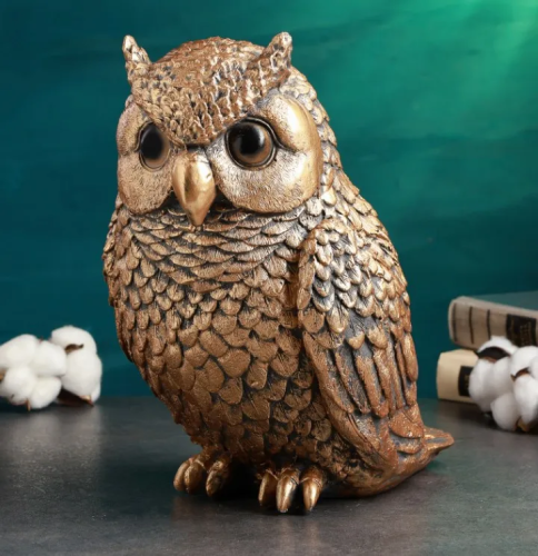 Копилка дизайн сова средняя цв.бронза 25*20*30см 3893293